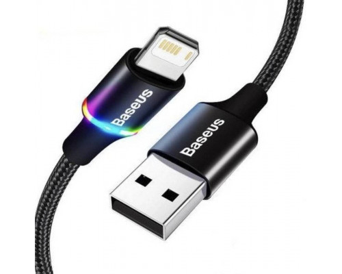 USB кабель Lightning BASEUS для зарядки і синхронізації iPhone iPod iPad c підсвічуванням 2 м Чорний USB кабель Lightning BASEUS для зарядки і синхронізації iPhone iPod iPad c підсвічуванням 2 м Чорний