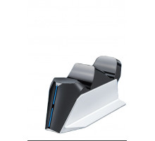 Зарядка для джойстика PS5 BebonCool для PlayStation 5 PS5 DualSense на 2 геймпади з LED підсвічуванням P5 Білий