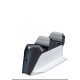 Зарядка для джойстика PS5 BebonCool для PlayStation 5 PS5 DualSense на 2 геймпади з LED підсвічуванням P5 Білий