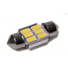 Світлодіодна лампа StarLight T11 6 діодів 5630 1W 12V WHITE / 31mm / мультиполярна