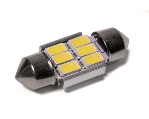 Світлодіодна лампа StarLight T11 6 діодів 5630 1W 12V WHITE / 31mm / мультиполярна Світлодіодна лампа StarLight T11 6 діодів 5630 1W 12V WHITE / 31mm / мультиполярна
