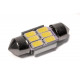 Світлодіодна лампа StarLight T11 6 діодів 5630 1W 12V WHITE / 31mm / мультиполярна