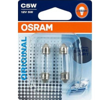 Автолампа ук. OSRAM 6418-02B C5W 36mm 12V SV8.5-8 10X2 Blister