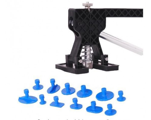 Інструмент для видалення вм'ятин з автомобіля Icar Мініліфтер пластиковий + 12 грибків 18,5х12х10 см Чорний (С051262)