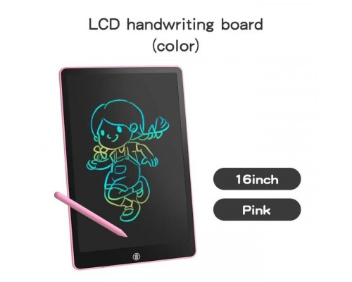 Кольоровий графічний планшет для малювання Psheko Writing Tablet 16" Pink (FR050646) Кольоровий графічний планшет для малювання Psheko Writing Tablet 16" Pink (FR050646)