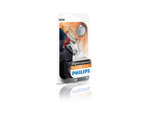 Автолампа ук. PHILIPS 12961B2 W5W 12V 5W W2, 1X9, 5d Автолампа ук. PHILIPS 12961B2 W5W 12V 5W W2, 1X9, 5d