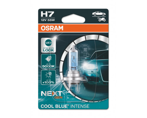 Галогенова лампа Osram H7 12V 55W PX26d Cool Blue Intense Next Gen Галогенова лампа Osram H7 12V 55W PX26d Cool Blue Intense Next Gen