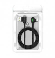 Двосторонній зарядний кабель для iPhone iPad McDodo 90 ° USB to Lightning з LED підсвічуванням 1.8m