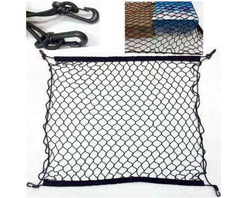 Сітка кишеня в багажник автомобіля Icar на гачках 70х70 см Чорний (С051251)