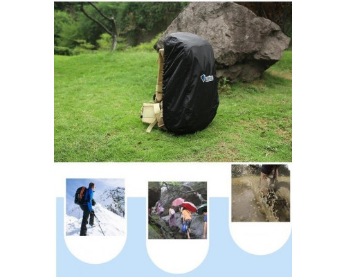 Чохол накидка для рюкзака Рейнкавер Дощовик Mirrow L 55-80 л Чорний (71650656)