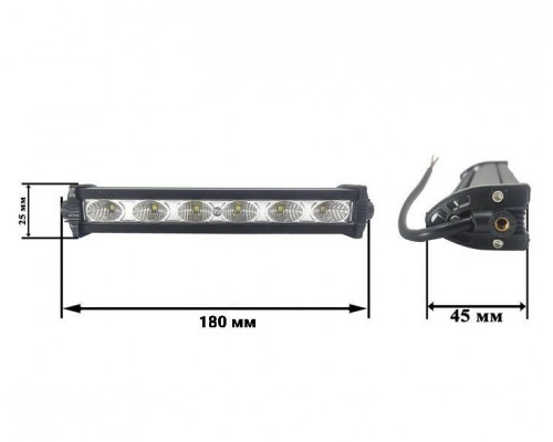 Світлодіодна фара AllLight E-18W однорядна 6chip Osram 3535 Flood 9-30V Світлодіодна фара AllLight E-18W однорядна 6chip Osram 3535 Flood 9-30V