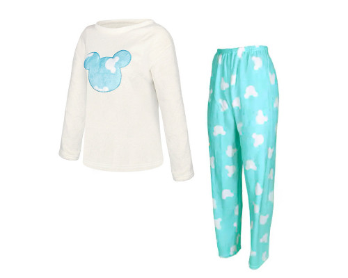Жіноча тепла піжама Lesko Mickey Mouse Green 2XL Жіноча тепла піжама Lesko Mickey Mouse Green 2XL