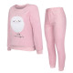 Жіноча тепла піжама Lesko Owl Pink 2XL костюм для дому