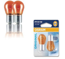 Автолампа ук. OSRAM 7507-02B P21W 12V BAU15s Amber 10X2 Blister