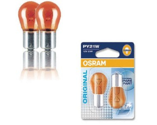 Автолампа ук. OSRAM 7507-02B P21W 12V BAU15s Amber 10X2 Blister Автолампа ук. OSRAM 7507-02B P21W 12V BAU15s Amber 10X2 Blister