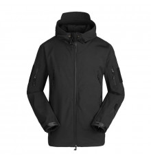 Тактична чоловіча куртка Soft Shell No Brand A001 3XL Чорний