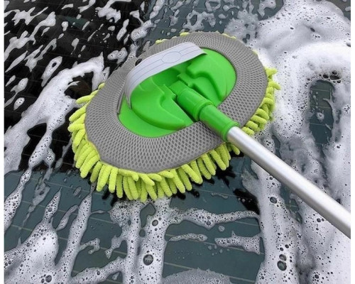 Щітка-швабра Psheko з телескопічною знімною ручкою Зелений (050615)