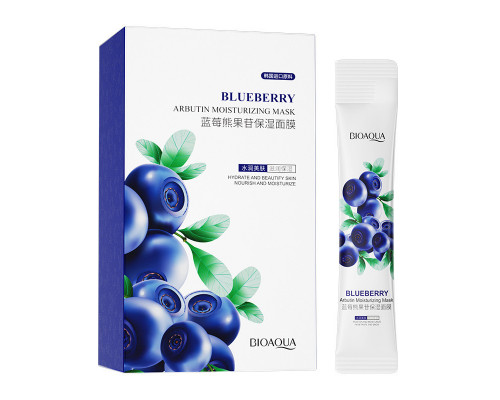 Маска для обличчя нічна в стиках Bioaqua Blueberry Arbutin Moisturizing Mask Маска для обличчя нічна в стиках Bioaqua Blueberry Arbutin Moisturizing Mask