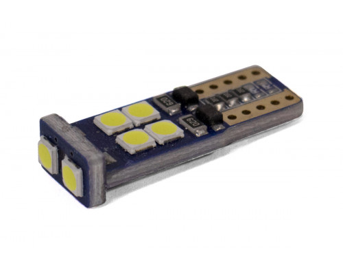 Світлодіодна лампа StarLight T10 10(2+8) діодів 3030 12V 1.5W WHITE / мультиполярна / друкована плата Світлодіодна лампа StarLight T10 10(2+8) діодів 3030 12V 1.5W WHITE / мультиполярна / друкована плата