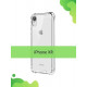 Силіконовий протиударний чохол панель + скло 9Н на Iphone XR прозорий Case (46364545)