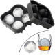 Форма для льоду силіконова Ice Куля 4 комірки 12х12х4,5 см Чорний (C051354)