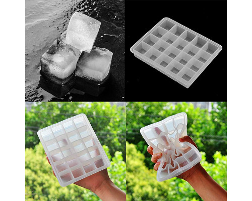 Силіконова форма CUMENSS AI-820 Cube 20 White для льоду Силіконова форма CUMENSS AI-820 Cube 20 White для льоду