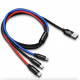 Універсальний USB кабель BASEUS 3 in 1 для заряджання пристроїв USB Type-C Micro USB Lightning 1.2 м Чорний