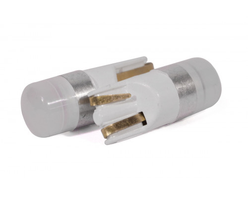 Світлодіодна лампа StarLight T10 2 діода 2835 12V 0,5W WHITE / матова лінза / пластиковий цоколь / сірий обід Світлодіодна лампа StarLight T10 2 діода 2835 12V 0,5W WHITE / матова лінза / пластиковий цоколь / сірий обід
