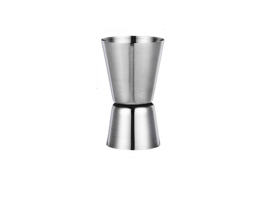 Джигер барний двосторонній BAR мірна склянка 20/40 мл Сріблястий (C051204)