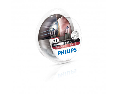 Автолампа PHILIPS 12258VPS2 H1 55W 12V P14,5s VisionPlus Автолампа PHILIPS 12258VPS2 H1 55W 12V P14,5s VisionPlus