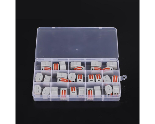 Клеми для швидкого монтажу типу Wago 0,08-4 мм² 60 шт Сірий (С051153)