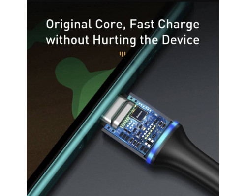 USB Type-C кабель BASEUS з led підсвічуванням 1 м Чорний USB Type-C кабель BASEUS з led підсвічуванням 1 м Чорний