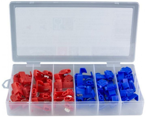 Набір клем з врізним контактом для швидкого монтажу K2 0,5 - 2,5 мм 70 шт Червоно-синій (С051304)