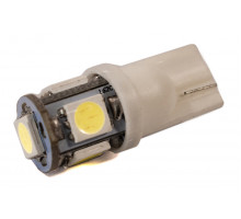 Світлодіодна лампа AllLight T10 5 діодів 5050 W2,1x9,5d 12V WHITE