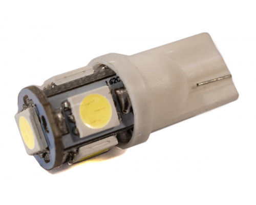 Світлодіодна лампа AllLight T10 5 діодів 5050 W2,1x9,5d 12V WHITE Світлодіодна лампа AllLight T10 5 діодів 5050 W2,1x9,5d 12V WHITE