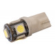 Світлодіодна лампа AllLight T10 5 діодів 5050 W2,1x9,5d 12V WHITE