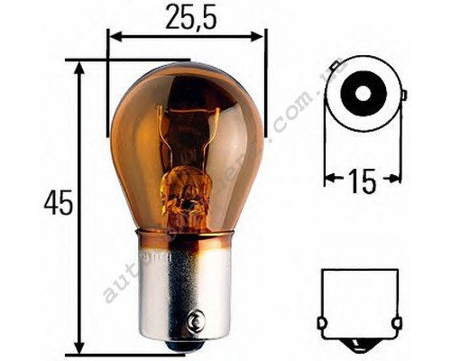 Автолампа ук. NARVA 17638 PY21W 12V 21W BAU15s AMBER Автолампа ук. NARVA 17638 PY21W 12V 21W BAU15s AMBER