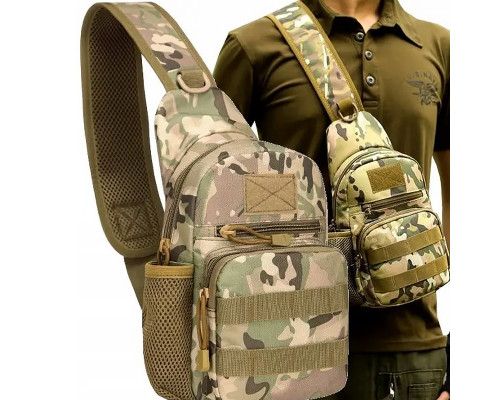 Рюкзак тактичний на одне плече Aokali Outdoor A14 20L Camouflage CP Рюкзак тактичний на одне плече Aokali Outdoor A14 20L Camouflage CP