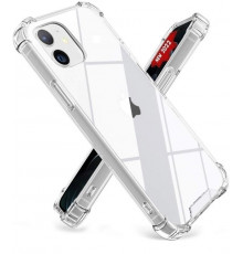 Силіконовий протиударний чохол панель + скло 9Н на Iphone 12 mini прозорий Case (6567567565)