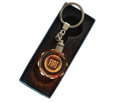 Брелок автомобільний на ключі GF Fiat з підсвічуванням 11 см Прозорий (С051068)