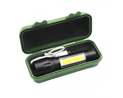 Ліхтарик світлодіодний акумуляторний Xiamen 3W LED + COB 350 лм USB (НН050713) Ліхтарик світлодіодний акумуляторний Xiamen 3W LED + COB 350 лм USB (НН050713)
