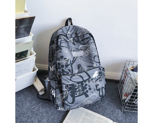 Рюкзак підлітковий Lesko 8055228 20 л Gray 12898-82700 Рюкзак підлітковий Lesko 8055228 20 л Gray 12898-82700