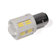 Світлодіодна лампа StarLight T25/5 28 (24+4 лінза) діодів 4014 3.5W 12V-24V WHITE / кераміка / габарит + стоп