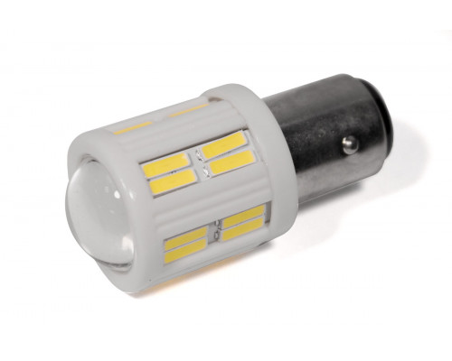 Світлодіодна лампа StarLight T25/5 28 (24+4 лінза) діодів 4014 3.5W 12V-24V WHITE / кераміка / габарит + стоп Світлодіодна лампа StarLight T25/5 28 (24+4 лінза) діодів 4014 3.5W 12V-24V WHITE / кераміка / габарит + стоп