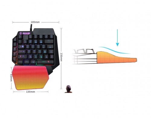 Ігрова провідна клавіатура з підсвічуванням Sundy PUBG Mobile Keyboard G01 USB Black Ігрова провідна клавіатура з підсвічуванням Sundy PUBG Mobile Keyboard G01 USB Black