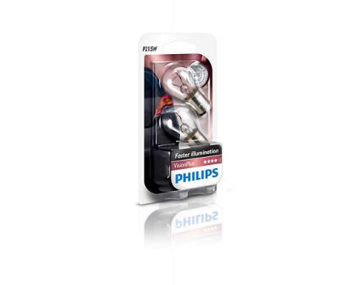 Автолампа ук. PHILIPS 12499VPB2 P21/5W 12V 21/5W BAY15d VisionPlus Автолампа ук. PHILIPS 12499VPB2 P21/5W 12V 21/5W BAY15d VisionPlus