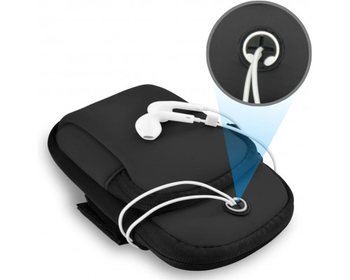 Сумка для бігу - чохол на руку JEEF 18 х 9.5 см з 2 кишенями Чорний (RT050664)