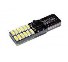 Світлодіодна лампа AllLight T10 24 діода 4014 W2,1x9,5d 12V WHITE + обманка та драйвер