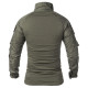 Сорочка мілітарі Lesko A655 XXL (38 р.) Темно-зелений (4256-12525)
