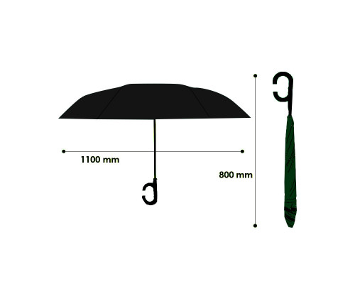 Парасолька навпаки Up-brella Зелений (2907-62034) Парасолька навпаки Up-brella Зелений (2907-62034)